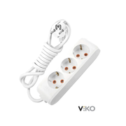 Viko Priz 3'lü Seyyar Topraklı Klemensli 3 mt